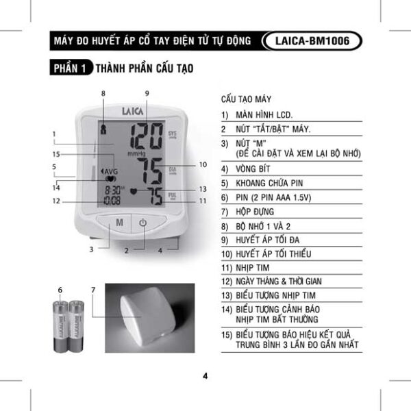 may do huyet ap co tay laica bm1006 4